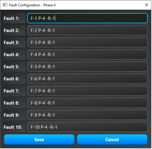 Phase Fault Configuration